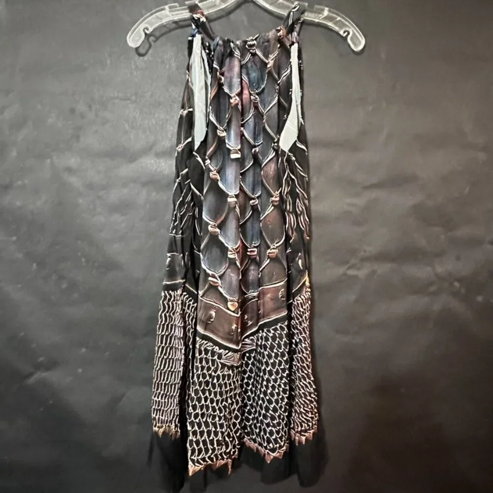 Medieval Armor Joan of Arc Rayon Gladiator Dress Sleeveless Festival size xl - Picture 5 of 8
